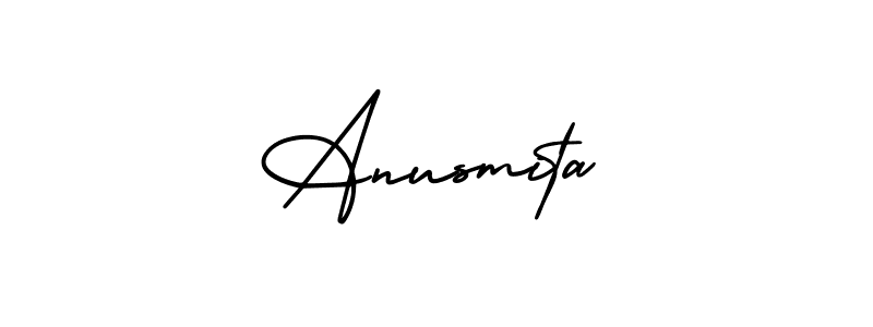Design your own signature with our free online signature maker. With this signature software, you can create a handwritten (AmerikaSignatureDemo-Regular) signature for name Anusmita. Anusmita signature style 3 images and pictures png