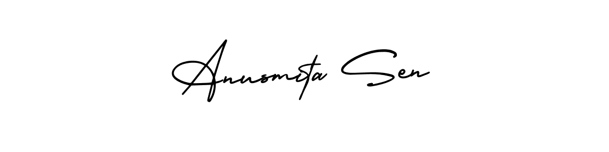 Anusmita Sen stylish signature style. Best Handwritten Sign (AmerikaSignatureDemo-Regular) for my name. Handwritten Signature Collection Ideas for my name Anusmita Sen. Anusmita Sen signature style 3 images and pictures png