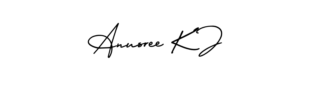 Create a beautiful signature design for name Anusree K J. With this signature (AmerikaSignatureDemo-Regular) fonts, you can make a handwritten signature for free. Anusree K J signature style 3 images and pictures png