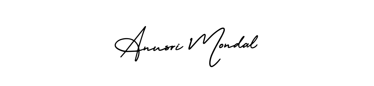 Create a beautiful signature design for name Anusri Mondal. With this signature (AmerikaSignatureDemo-Regular) fonts, you can make a handwritten signature for free. Anusri Mondal signature style 3 images and pictures png