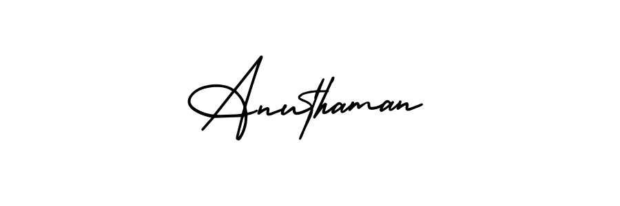 You can use this online signature creator to create a handwritten signature for the name Anuthaman. This is the best online autograph maker. Anuthaman signature style 3 images and pictures png