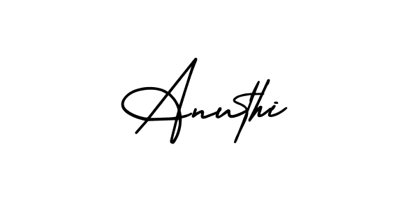 Similarly AmerikaSignatureDemo-Regular is the best handwritten signature design. Signature creator online .You can use it as an online autograph creator for name Anuthi. Anuthi signature style 3 images and pictures png