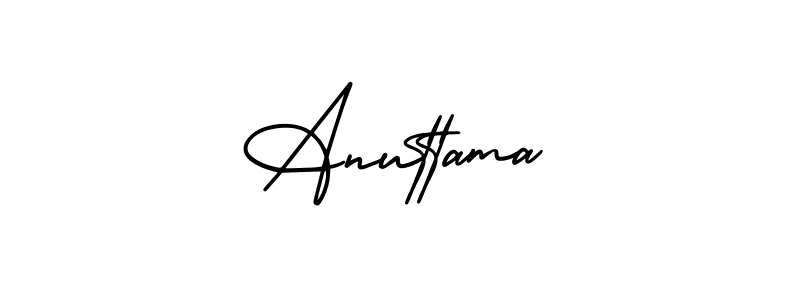 Anuttama stylish signature style. Best Handwritten Sign (AmerikaSignatureDemo-Regular) for my name. Handwritten Signature Collection Ideas for my name Anuttama. Anuttama signature style 3 images and pictures png