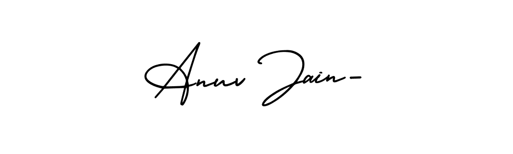 Make a beautiful signature design for name Anuv Jain-. Use this online signature maker to create a handwritten signature for free. Anuv Jain- signature style 3 images and pictures png