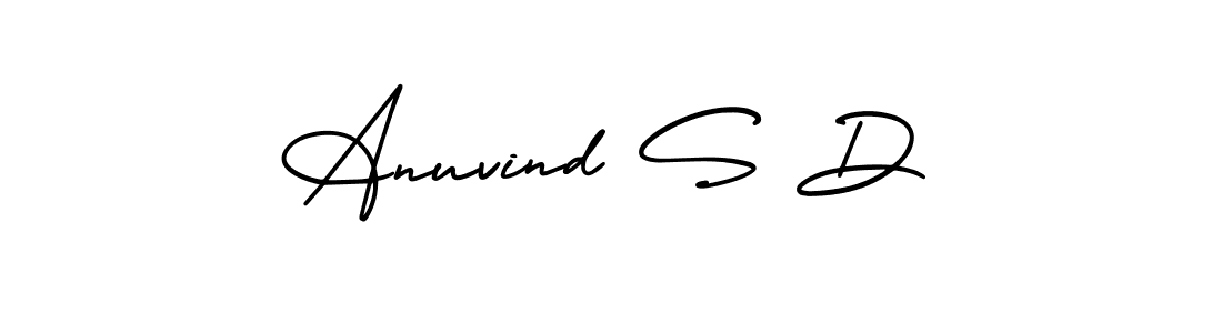 Similarly AmerikaSignatureDemo-Regular is the best handwritten signature design. Signature creator online .You can use it as an online autograph creator for name Anuvind S D. Anuvind S D signature style 3 images and pictures png