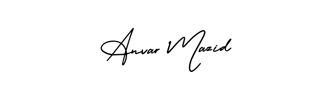 How to make Anvar Mazid name signature. Use AmerikaSignatureDemo-Regular style for creating short signs online. This is the latest handwritten sign. Anvar Mazid signature style 3 images and pictures png