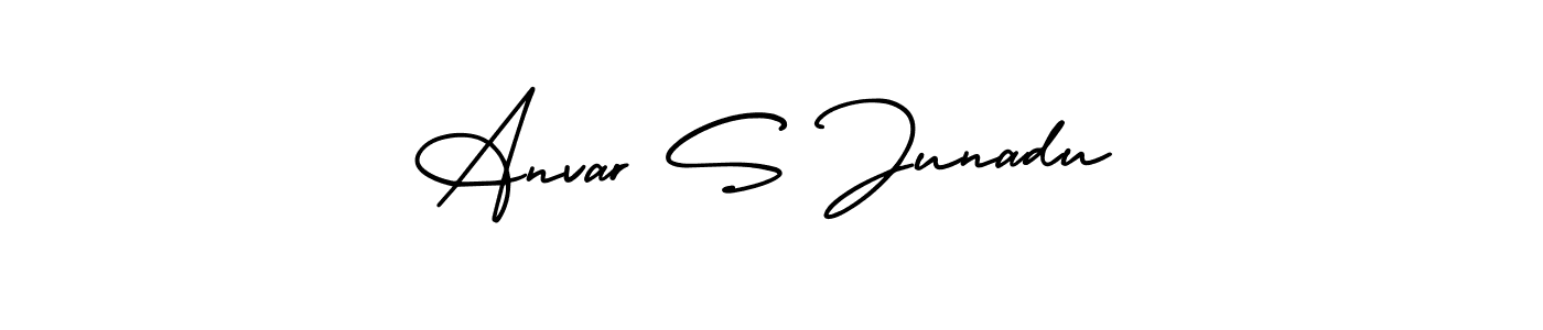 See photos of Anvar S Junadu official signature by Spectra . Check more albums & portfolios. Read reviews & check more about AmerikaSignatureDemo-Regular font. Anvar S Junadu signature style 3 images and pictures png