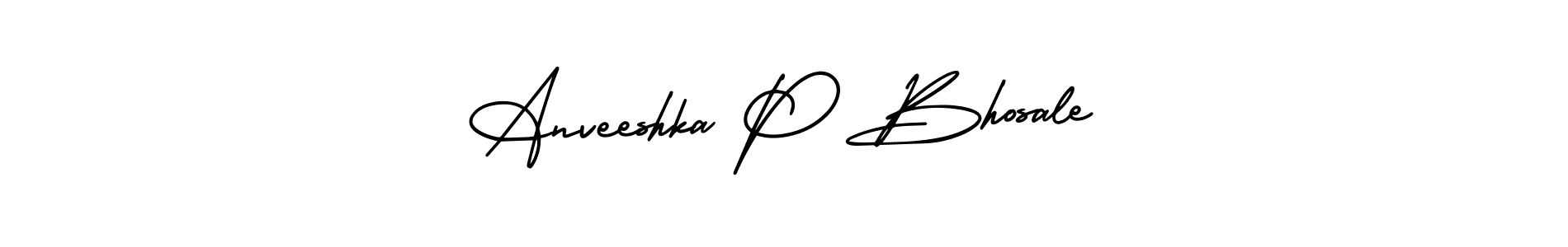 Design your own signature with our free online signature maker. With this signature software, you can create a handwritten (AmerikaSignatureDemo-Regular) signature for name Anveeshka P Bhosale. Anveeshka P Bhosale signature style 3 images and pictures png