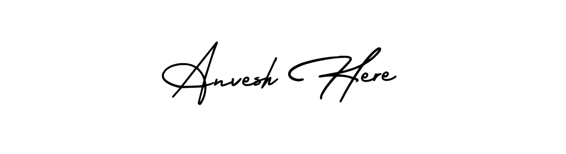 Create a beautiful signature design for name Anvesh Here. With this signature (AmerikaSignatureDemo-Regular) fonts, you can make a handwritten signature for free. Anvesh Here signature style 3 images and pictures png
