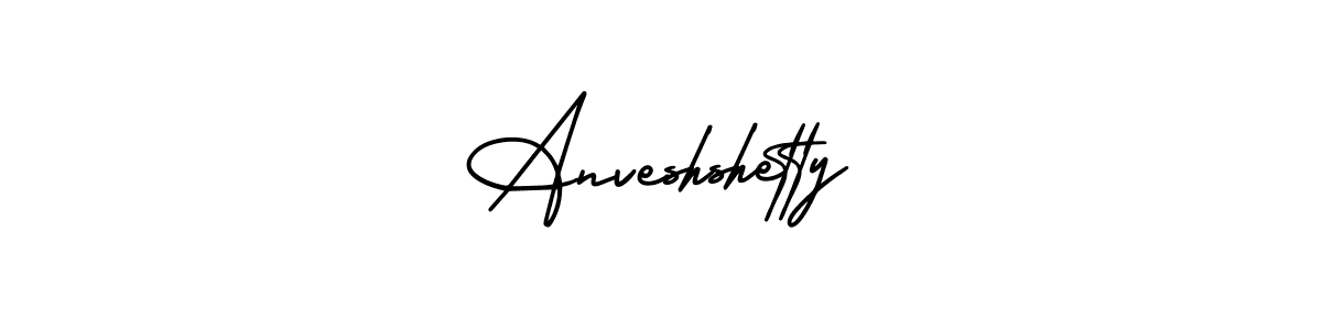 Create a beautiful signature design for name Anveshshetty. With this signature (AmerikaSignatureDemo-Regular) fonts, you can make a handwritten signature for free. Anveshshetty signature style 3 images and pictures png