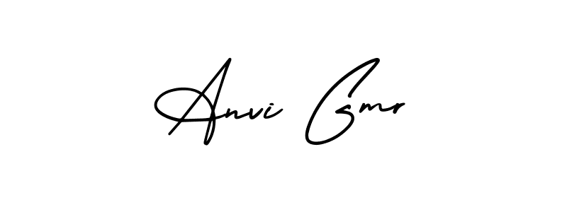 if you are searching for the best signature style for your name Anvi Gmr. so please give up your signature search. here we have designed multiple signature styles  using AmerikaSignatureDemo-Regular. Anvi Gmr signature style 3 images and pictures png