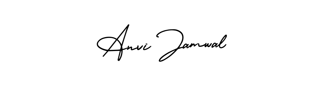 Use a signature maker to create a handwritten signature online. With this signature software, you can design (AmerikaSignatureDemo-Regular) your own signature for name Anvi Jamwal. Anvi Jamwal signature style 3 images and pictures png