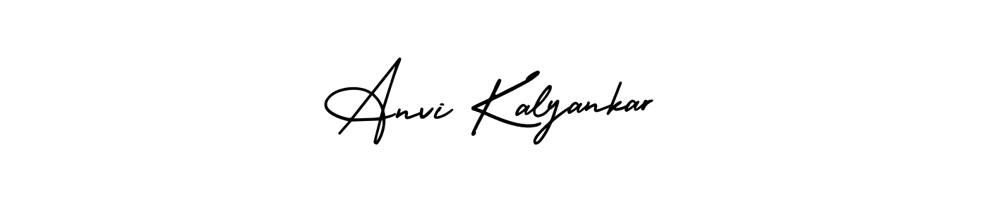 The best way (AmerikaSignatureDemo-Regular) to make a short signature is to pick only two or three words in your name. The name Anvi Kalyankar include a total of six letters. For converting this name. Anvi Kalyankar signature style 3 images and pictures png