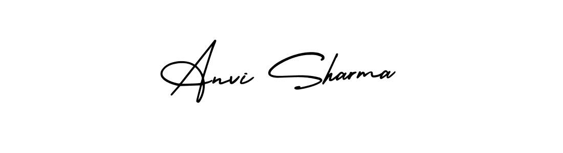 The best way (AmerikaSignatureDemo-Regular) to make a short signature is to pick only two or three words in your name. The name Anvi Sharma include a total of six letters. For converting this name. Anvi Sharma signature style 3 images and pictures png