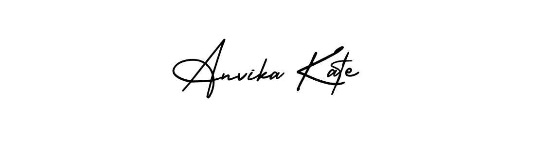 Use a signature maker to create a handwritten signature online. With this signature software, you can design (AmerikaSignatureDemo-Regular) your own signature for name Anvika Kate. Anvika Kate signature style 3 images and pictures png