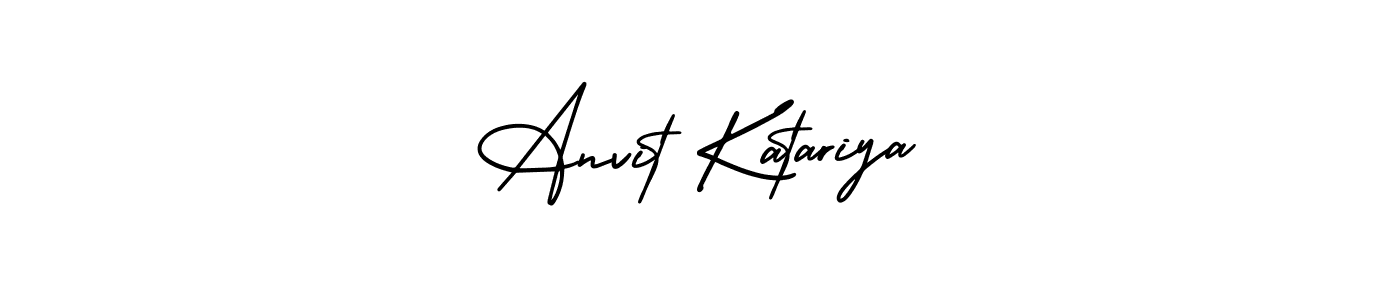 Anvit Katariya stylish signature style. Best Handwritten Sign (AmerikaSignatureDemo-Regular) for my name. Handwritten Signature Collection Ideas for my name Anvit Katariya. Anvit Katariya signature style 3 images and pictures png