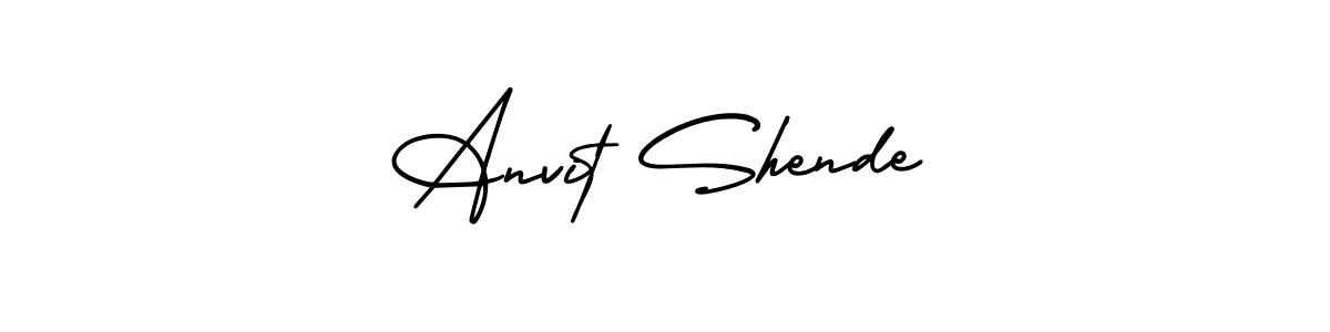 How to Draw Anvit Shende signature style? AmerikaSignatureDemo-Regular is a latest design signature styles for name Anvit Shende. Anvit Shende signature style 3 images and pictures png