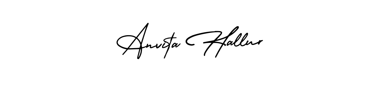 How to make Anvita Hallur signature? AmerikaSignatureDemo-Regular is a professional autograph style. Create handwritten signature for Anvita Hallur name. Anvita Hallur signature style 3 images and pictures png