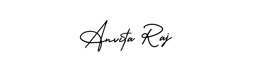 The best way (AmerikaSignatureDemo-Regular) to make a short signature is to pick only two or three words in your name. The name Anvita Raj include a total of six letters. For converting this name. Anvita Raj signature style 3 images and pictures png