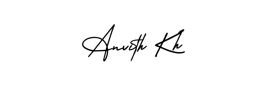 It looks lik you need a new signature style for name Anvith Kh. Design unique handwritten (AmerikaSignatureDemo-Regular) signature with our free signature maker in just a few clicks. Anvith Kh signature style 3 images and pictures png