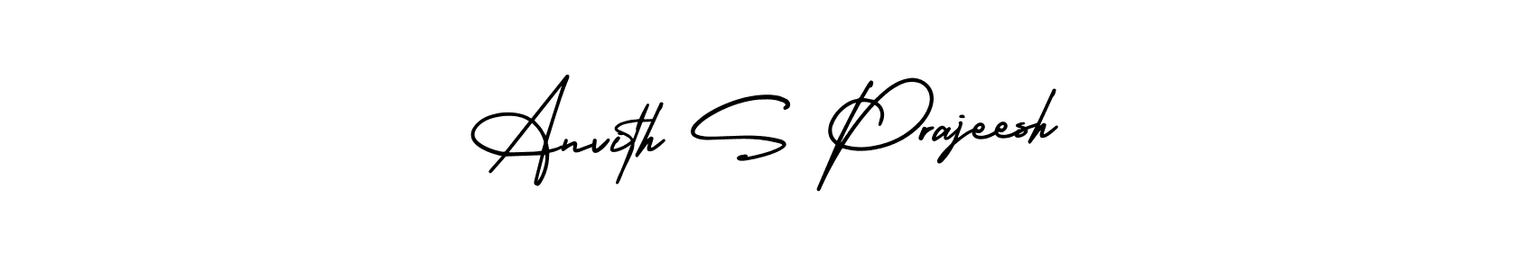 You can use this online signature creator to create a handwritten signature for the name Anvith S Prajeesh. This is the best online autograph maker. Anvith S Prajeesh signature style 3 images and pictures png