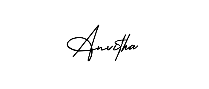 Anvitha stylish signature style. Best Handwritten Sign (AmerikaSignatureDemo-Regular) for my name. Handwritten Signature Collection Ideas for my name Anvitha. Anvitha signature style 3 images and pictures png