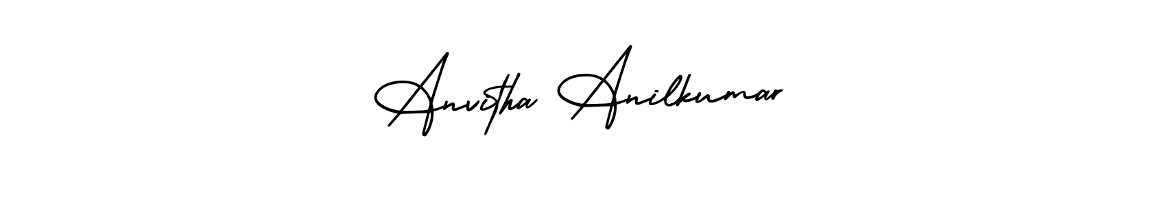 How to make Anvitha Anilkumar signature? AmerikaSignatureDemo-Regular is a professional autograph style. Create handwritten signature for Anvitha Anilkumar name. Anvitha Anilkumar signature style 3 images and pictures png