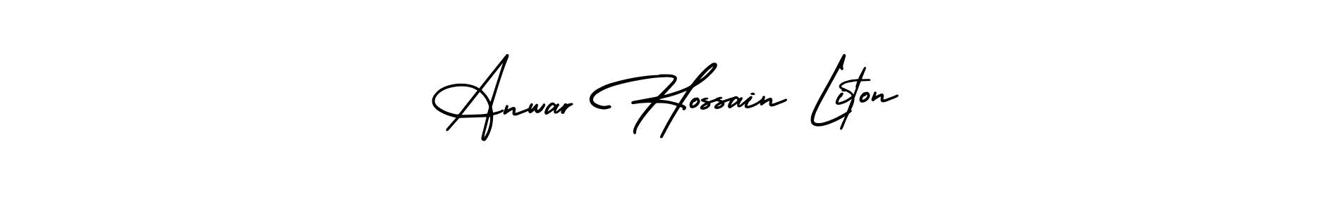How to Draw Anwar Hossain Liton signature style? AmerikaSignatureDemo-Regular is a latest design signature styles for name Anwar Hossain Liton. Anwar Hossain Liton signature style 3 images and pictures png