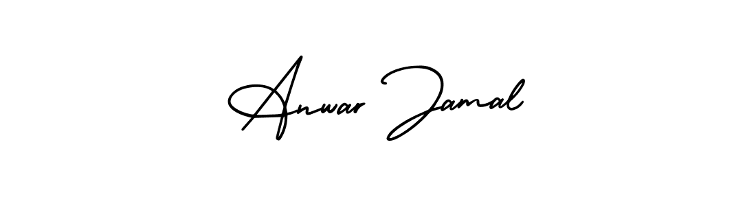 How to make Anwar Jamal name signature. Use AmerikaSignatureDemo-Regular style for creating short signs online. This is the latest handwritten sign. Anwar Jamal signature style 3 images and pictures png