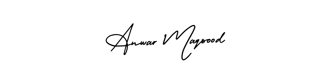 You should practise on your own different ways (AmerikaSignatureDemo-Regular) to write your name (Anwar Maqsood) in signature. don't let someone else do it for you. Anwar Maqsood signature style 3 images and pictures png