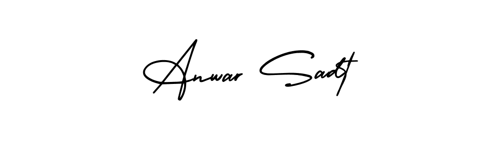 It looks lik you need a new signature style for name Anwar Sadt. Design unique handwritten (AmerikaSignatureDemo-Regular) signature with our free signature maker in just a few clicks. Anwar Sadt signature style 3 images and pictures png