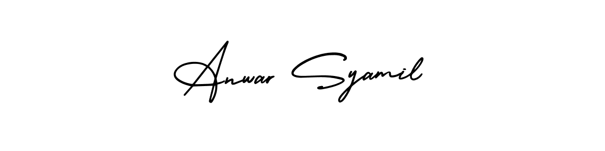 Design your own signature with our free online signature maker. With this signature software, you can create a handwritten (AmerikaSignatureDemo-Regular) signature for name Anwar Syamil. Anwar Syamil signature style 3 images and pictures png