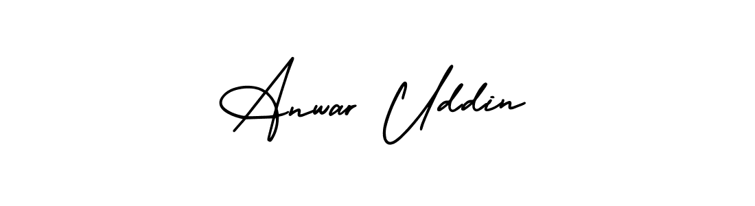 Use a signature maker to create a handwritten signature online. With this signature software, you can design (AmerikaSignatureDemo-Regular) your own signature for name Anwar Uddin. Anwar Uddin signature style 3 images and pictures png