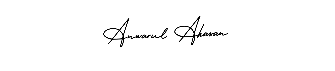 Create a beautiful signature design for name Anwarul Ahasan. With this signature (AmerikaSignatureDemo-Regular) fonts, you can make a handwritten signature for free. Anwarul Ahasan signature style 3 images and pictures png