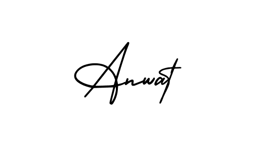 Design your own signature with our free online signature maker. With this signature software, you can create a handwritten (AmerikaSignatureDemo-Regular) signature for name Anwat. Anwat signature style 3 images and pictures png