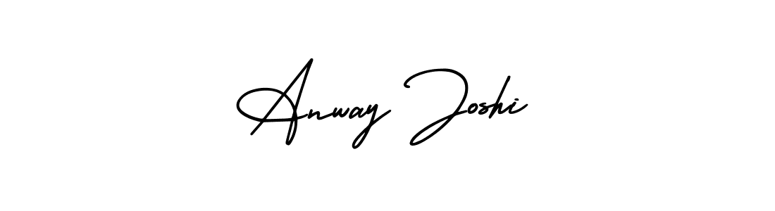Similarly AmerikaSignatureDemo-Regular is the best handwritten signature design. Signature creator online .You can use it as an online autograph creator for name Anway Joshi. Anway Joshi signature style 3 images and pictures png