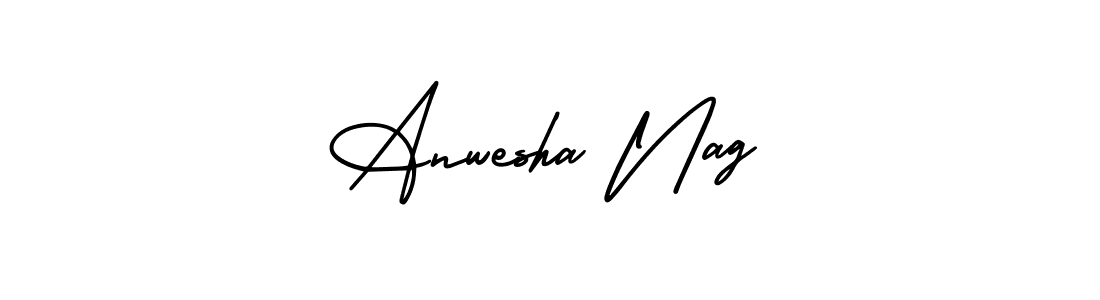 Design your own signature with our free online signature maker. With this signature software, you can create a handwritten (AmerikaSignatureDemo-Regular) signature for name Anwesha Nag. Anwesha Nag signature style 3 images and pictures png
