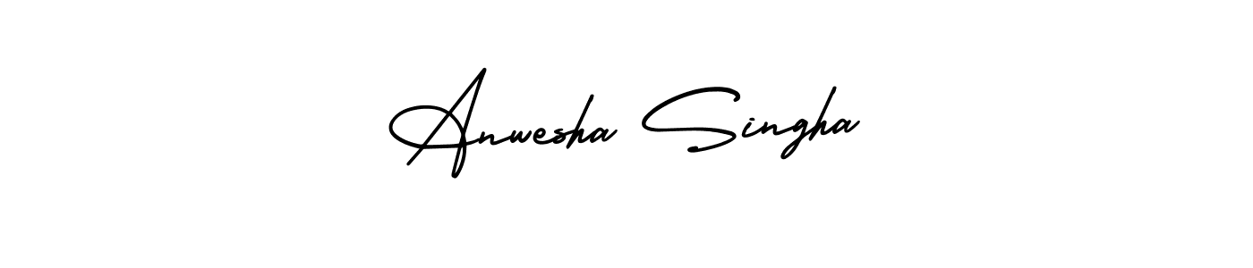 Also You can easily find your signature by using the search form. We will create Anwesha Singha name handwritten signature images for you free of cost using AmerikaSignatureDemo-Regular sign style. Anwesha Singha signature style 3 images and pictures png