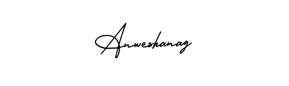 Design your own signature with our free online signature maker. With this signature software, you can create a handwritten (AmerikaSignatureDemo-Regular) signature for name Anweshanag. Anweshanag signature style 3 images and pictures png