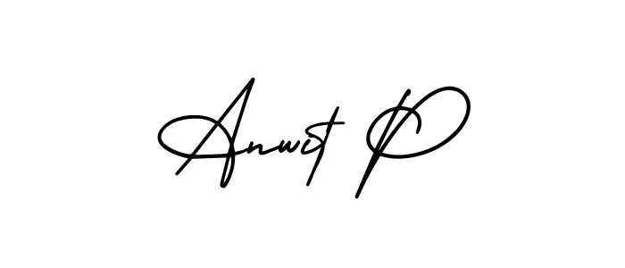Make a short Anwit P signature style. Manage your documents anywhere anytime using AmerikaSignatureDemo-Regular. Create and add eSignatures, submit forms, share and send files easily. Anwit P signature style 3 images and pictures png