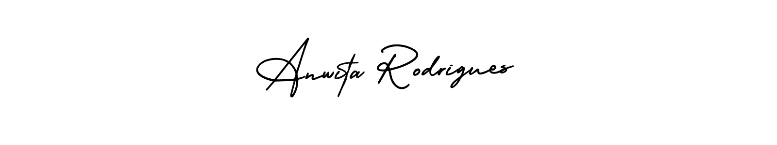 Best and Professional Signature Style for Anwita Rodrigues. AmerikaSignatureDemo-Regular Best Signature Style Collection. Anwita Rodrigues signature style 3 images and pictures png