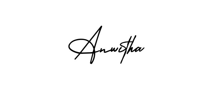 How to make Anwitha signature? AmerikaSignatureDemo-Regular is a professional autograph style. Create handwritten signature for Anwitha name. Anwitha signature style 3 images and pictures png