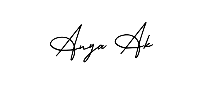 It looks lik you need a new signature style for name Anya Ak. Design unique handwritten (AmerikaSignatureDemo-Regular) signature with our free signature maker in just a few clicks. Anya Ak signature style 3 images and pictures png
