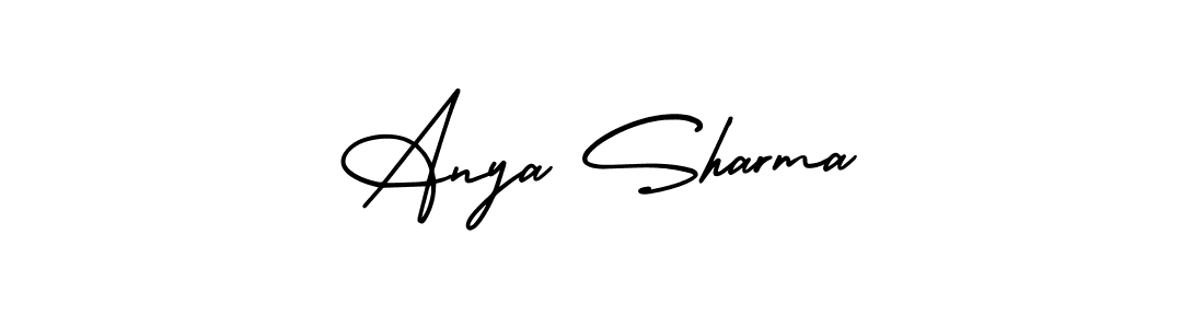 Make a beautiful signature design for name Anya Sharma. With this signature (AmerikaSignatureDemo-Regular) style, you can create a handwritten signature for free. Anya Sharma signature style 3 images and pictures png