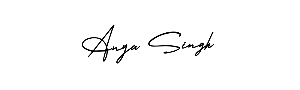 Make a beautiful signature design for name Anya Singh. With this signature (AmerikaSignatureDemo-Regular) style, you can create a handwritten signature for free. Anya Singh signature style 3 images and pictures png