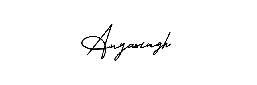 Anyasingh stylish signature style. Best Handwritten Sign (AmerikaSignatureDemo-Regular) for my name. Handwritten Signature Collection Ideas for my name Anyasingh. Anyasingh signature style 3 images and pictures png