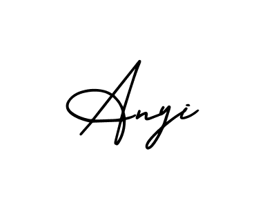 Make a beautiful signature design for name Anyi. With this signature (AmerikaSignatureDemo-Regular) style, you can create a handwritten signature for free. Anyi signature style 3 images and pictures png