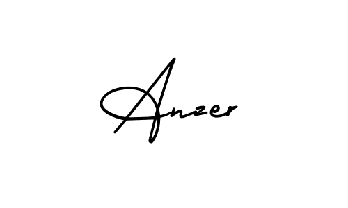 Make a beautiful signature design for name Anzer. With this signature (AmerikaSignatureDemo-Regular) style, you can create a handwritten signature for free. Anzer signature style 3 images and pictures png