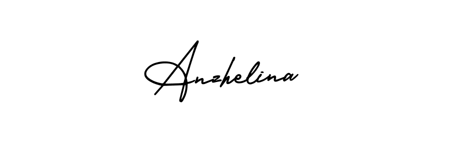 Make a beautiful signature design for name Anzhelina. With this signature (AmerikaSignatureDemo-Regular) style, you can create a handwritten signature for free. Anzhelina signature style 3 images and pictures png