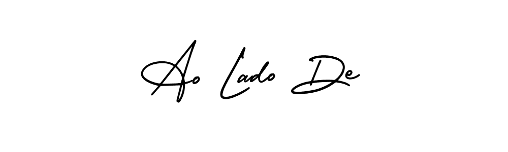 Create a beautiful signature design for name Ao Lado De. With this signature (AmerikaSignatureDemo-Regular) fonts, you can make a handwritten signature for free. Ao Lado De signature style 3 images and pictures png